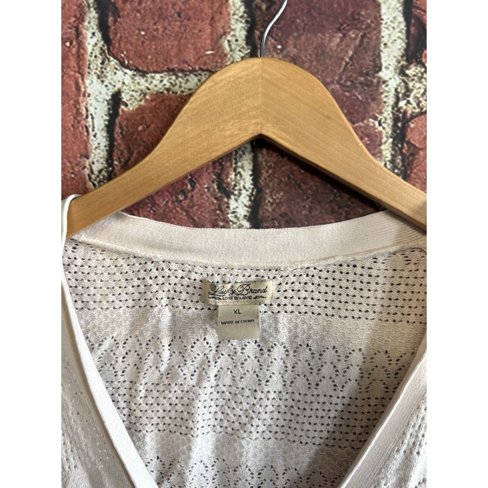 Lucky Brand Lucky Brand Cardigan Sweatshirt Women White Knit Long Sleeve Button Up XL Size XL / US 12-14 / IT 48-50 - 3 Thumbnail