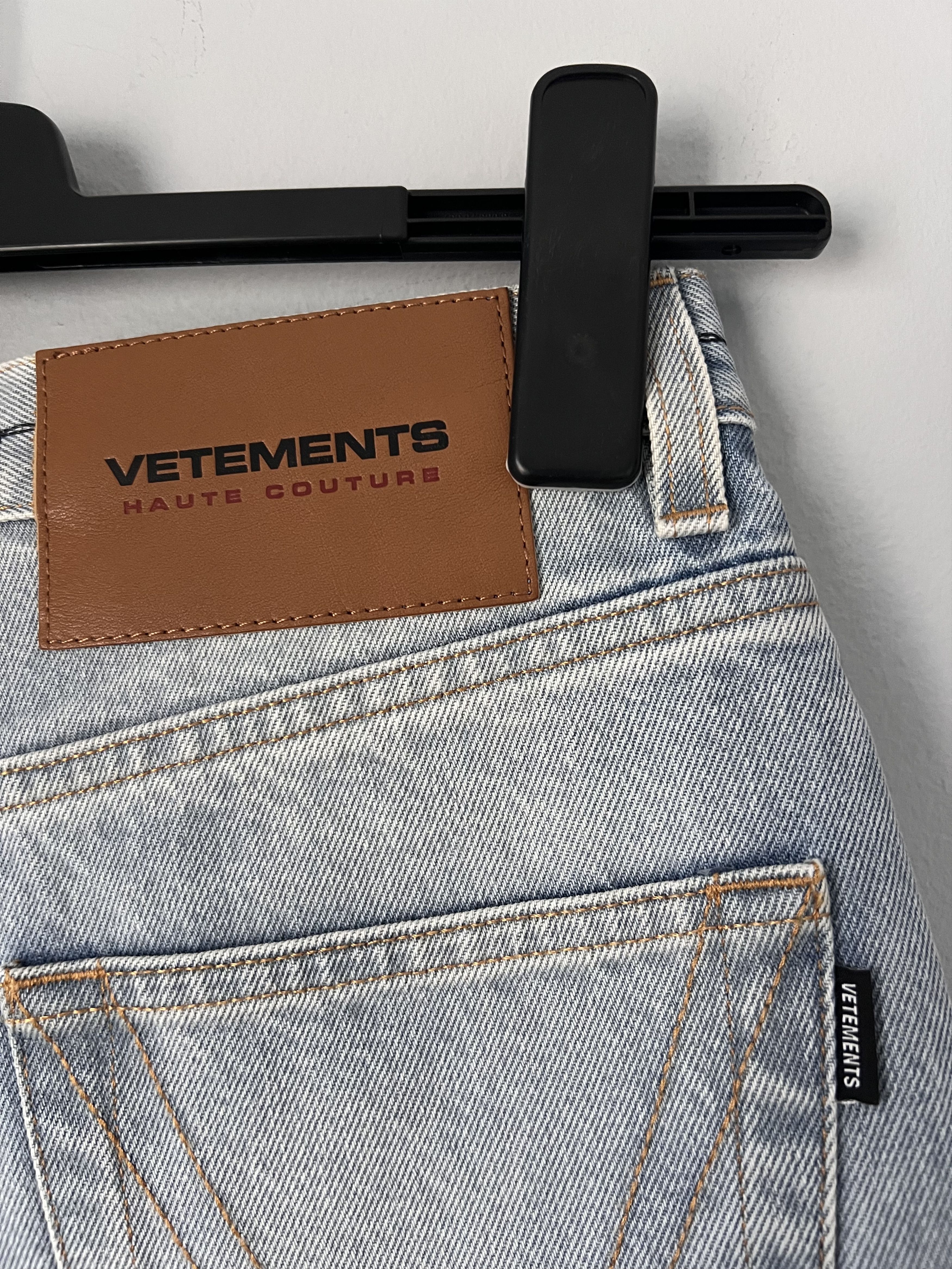 Vetements VETEMENTS Fire Logo Magic Jeans in Blue Size 29" - 7 Thumbnail