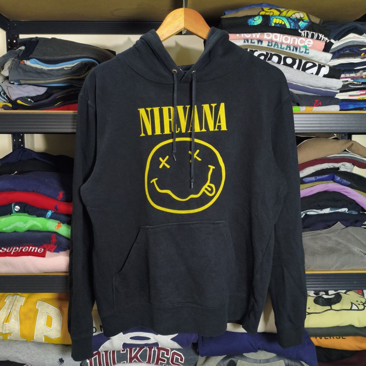 Band Tees Nirvana Yellow Grunge Face Pullover Hoodie Size US M / EU 48-50 / 2 - 1 Thumbnail