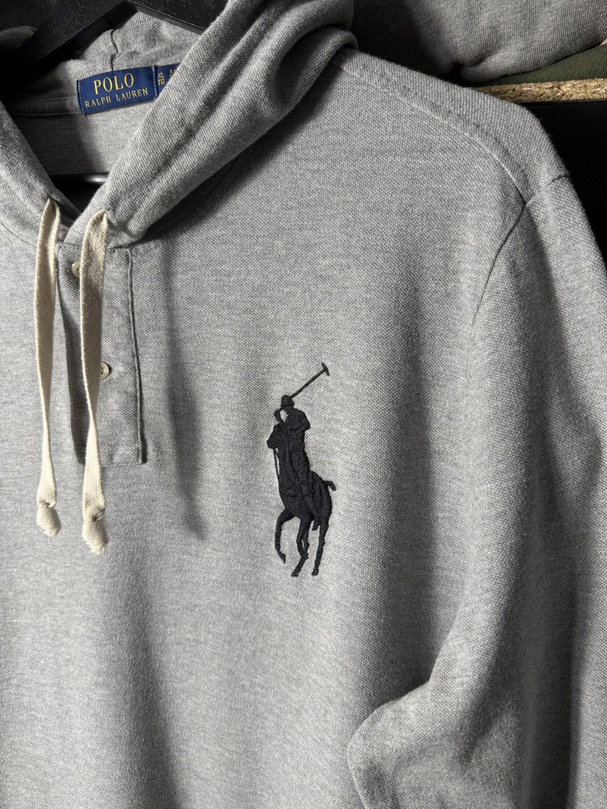 Ralph Lauren Polo Ralph Lauren Big Pony Hooded Long Sleeve Shirt Grey XL Size US XL / EU 56 / 4 - 4 Thumbnail