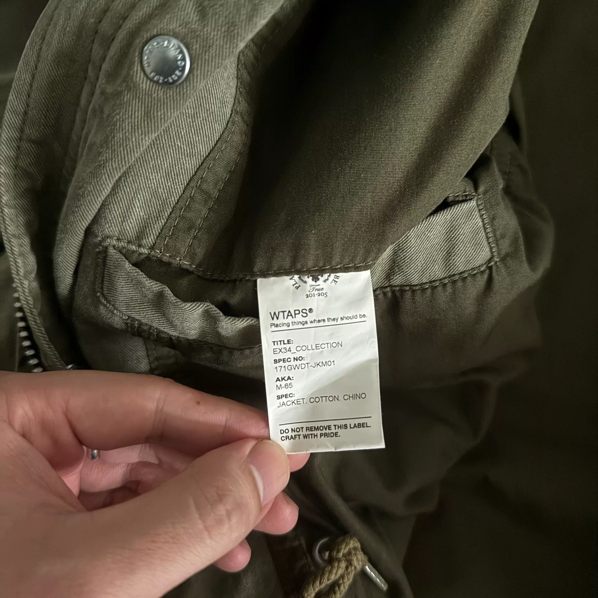 Wtaps Wtaps 17ss M65 Washed Jacket Size US L / EU 52-54 / 3 - 5 Thumbnail