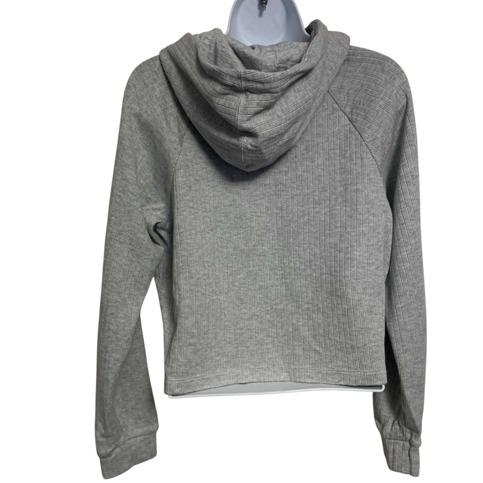 Nike Nike Ribbed Cotton Cropped Hoodie Womens Size S Size S / US 4 / IT 40 - 4 Thumbnail