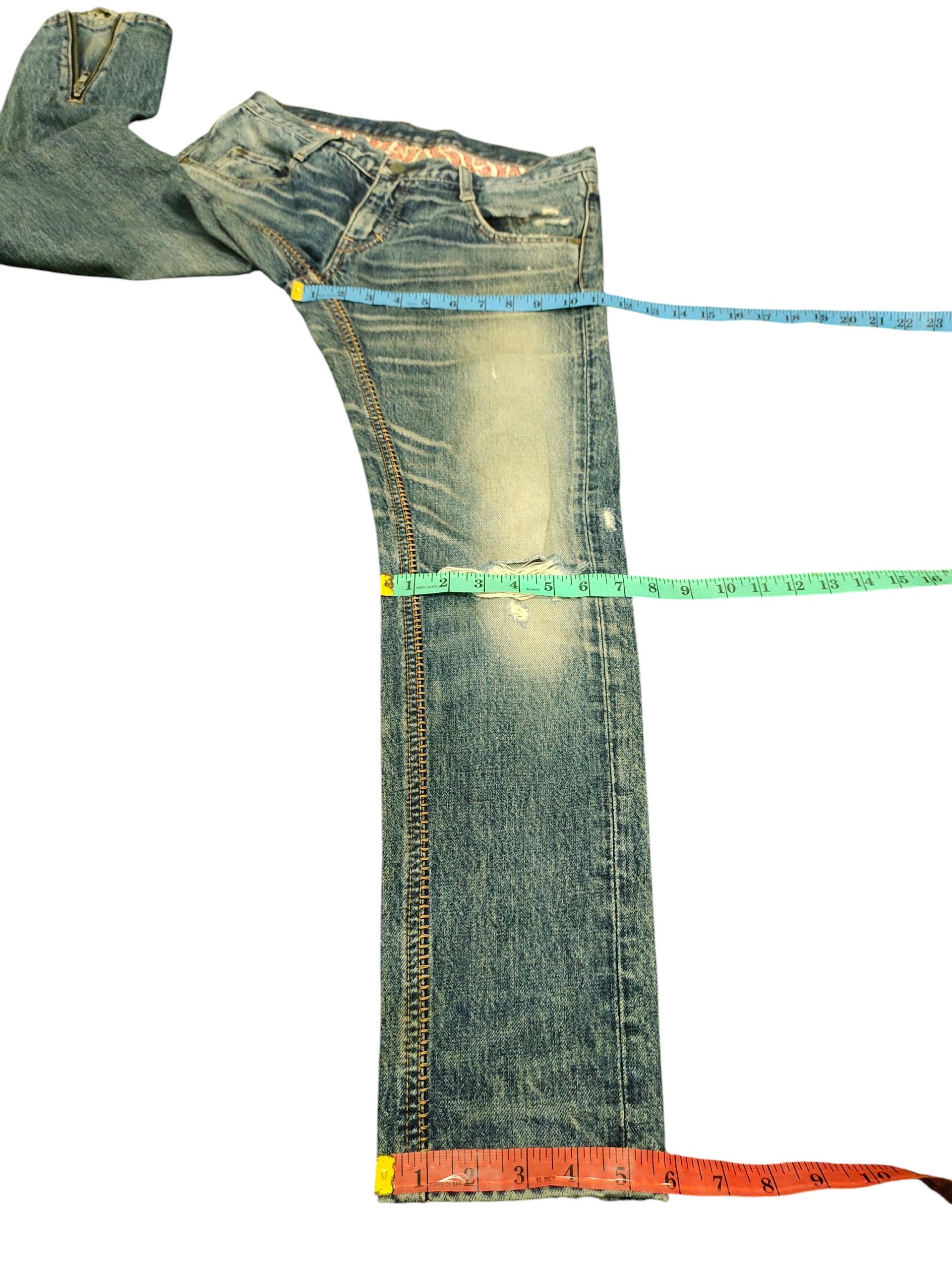 Comme des Garcons × Undercover Rna Slang Japan Rusty Clawmark Distress Faded Denim Jeans Size US 30 / EU 46 - 19 Thumbnail