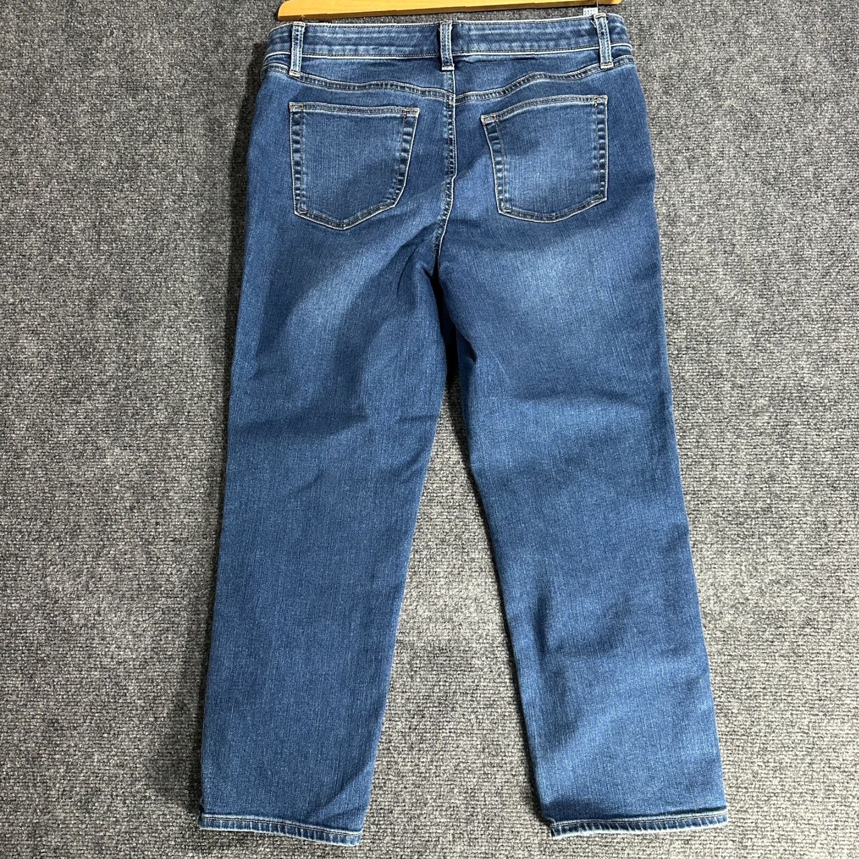 Talbots Talbots Jeans Womens 8 Straight Crop Cotton Stretch Pockets Medium Wash Blue Regular 5-Pocket Denim Straight Crop Mens Womens Boys Girls Size 30" / US 8 / IT 44 - 7 Thumbnail