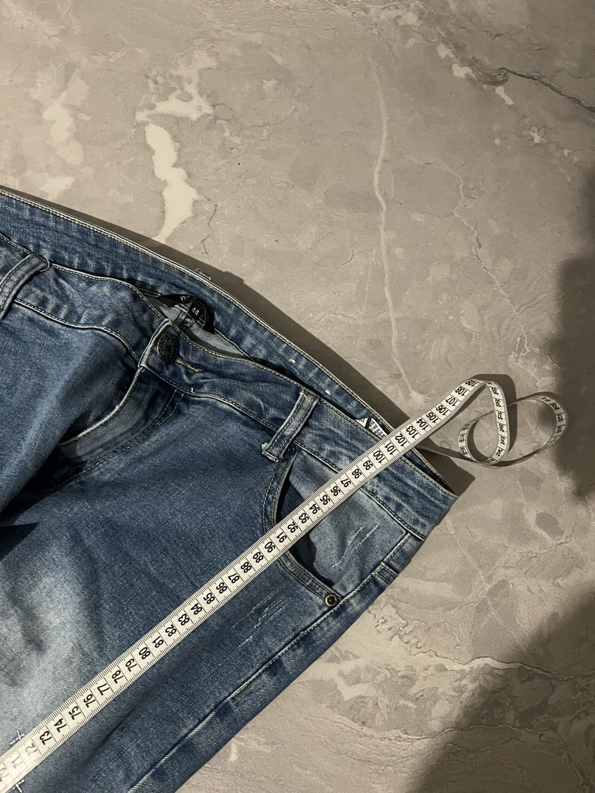 Japanese Brand Vintage Avant Garde Slim Fit Jean / Archive Japanese Vibe 90 Size US 38 / EU 54 - 7 Thumbnail