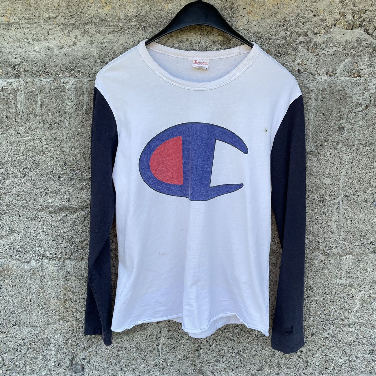 Champion × Vintage Vintage Champion Longsleeve T-shirts Logo Y2K 90s USA Size US M / EU 48-50 / 2 - 2 Thumbnail