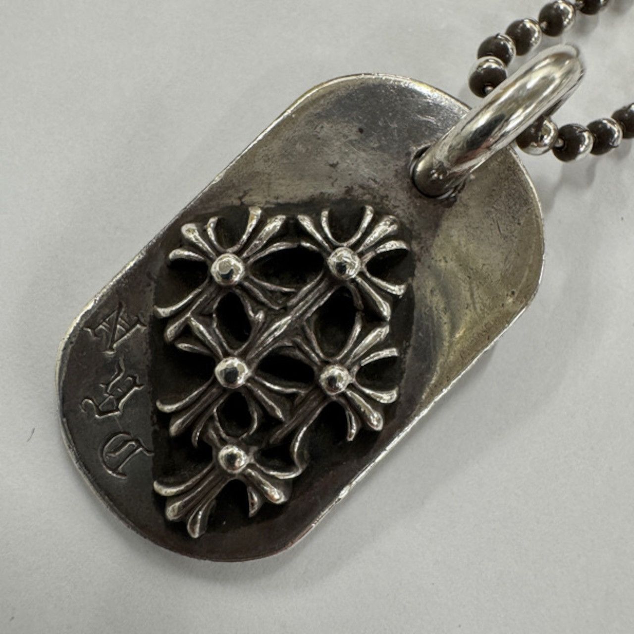 Chrome Hearts Cemetery raised Dog Tag necklace stk