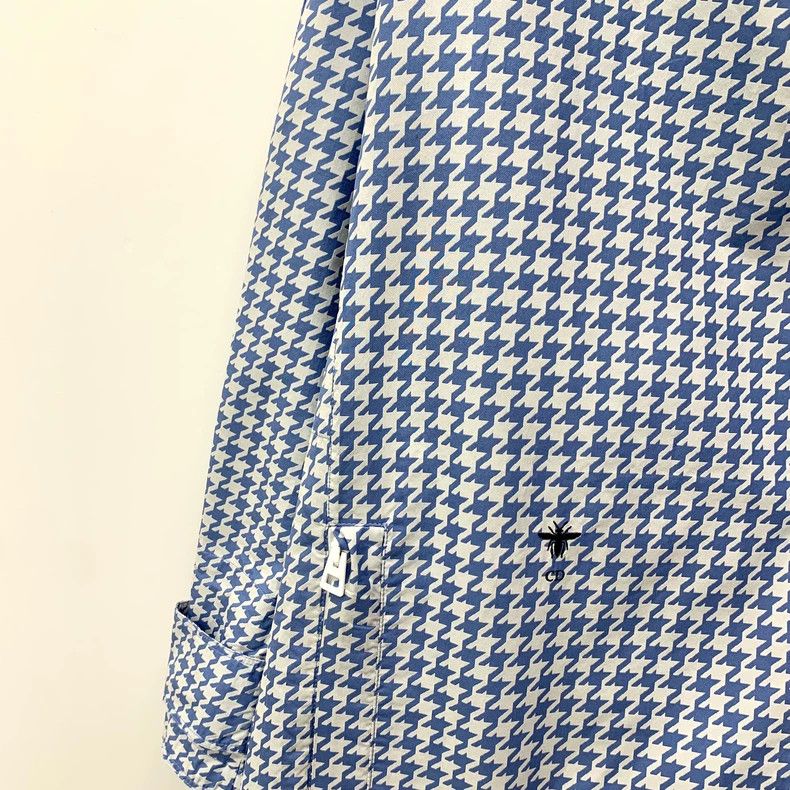 Dior Dior Blue checkered bee embroidery hooded drawstring zipper Size M / US 6-8 / IT 42-44 - 4 Thumbnail