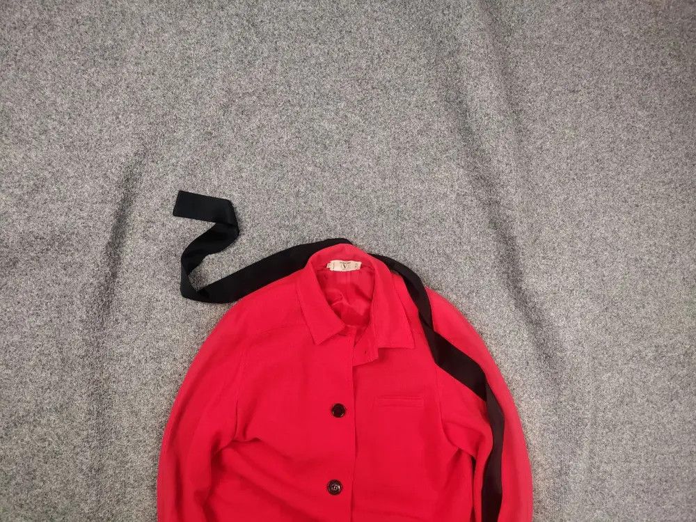 Valentino Vintage 80's Valentino miss V Red shirt dress long sleeves Size M / US 6-8 / IT 42-44 - 1 Thumbnail