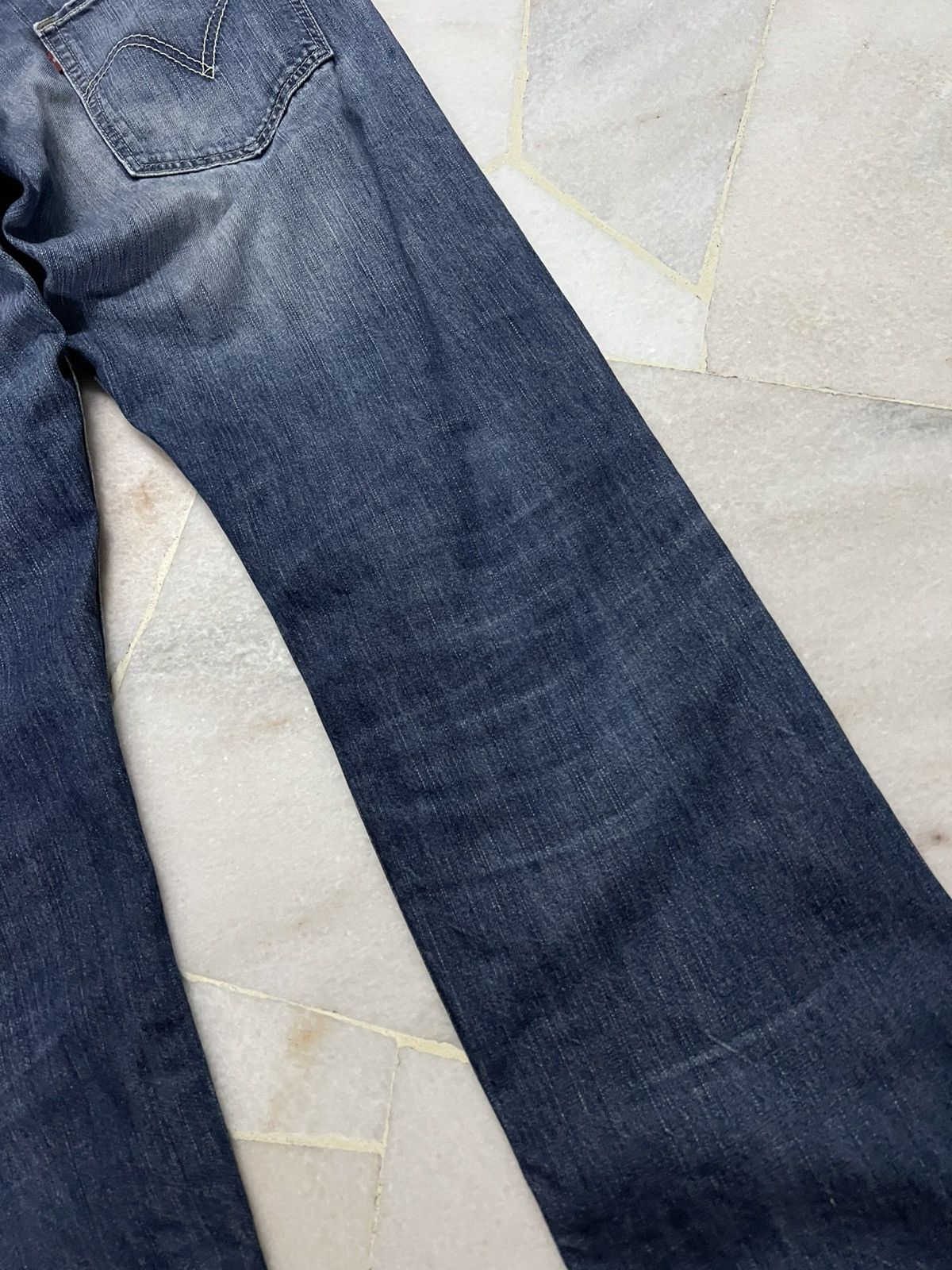Jean × Levi's × Vintage 💥Vintage Levis 202 Distressed Faded Blue Jeans Size US 33 - 17 Thumbnail