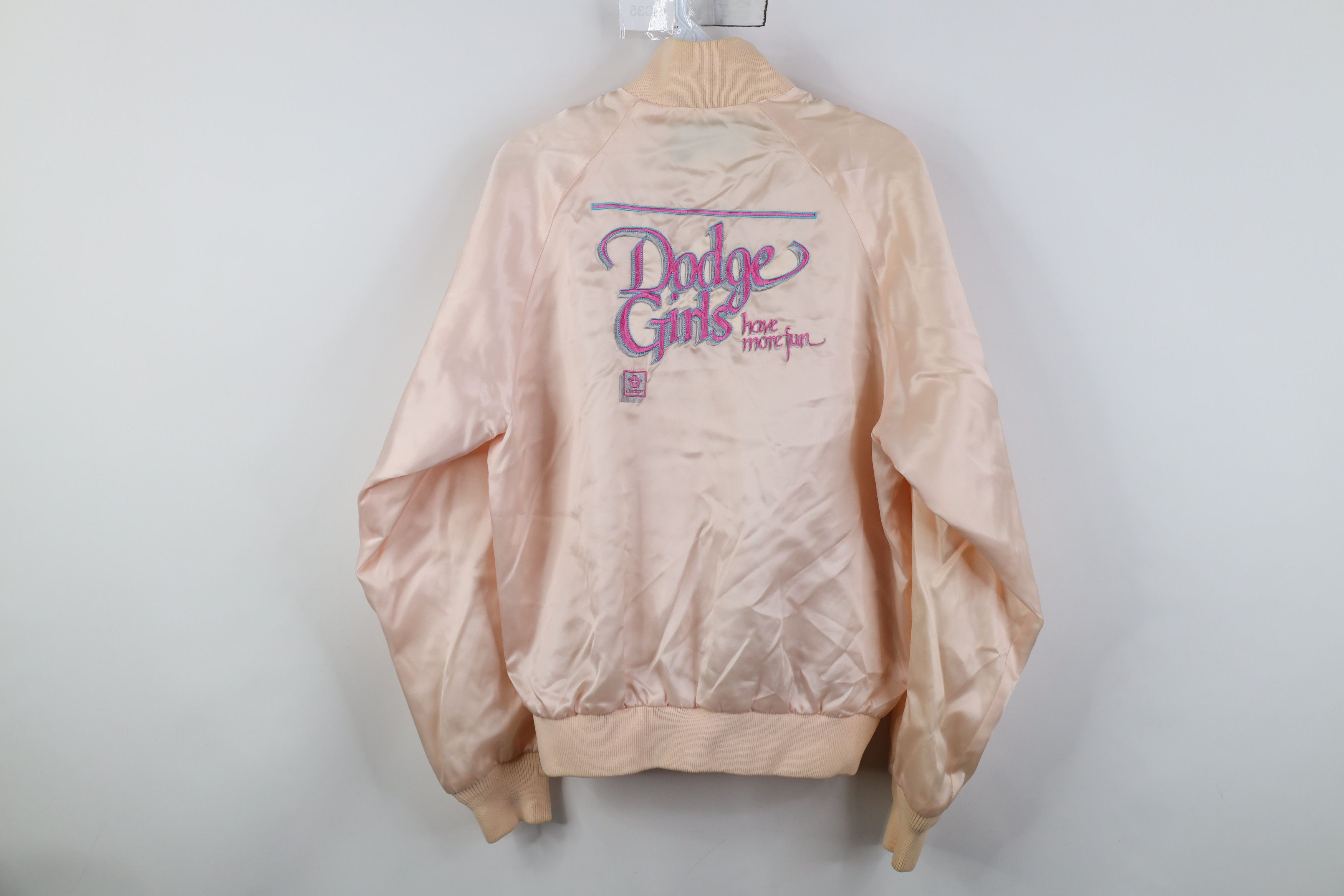 Vintage Vintage 80s Girls Have More Fun Satin Bomber Jacket USA Size M / US 6-8 / IT 42-44 - 12 Thumbnail