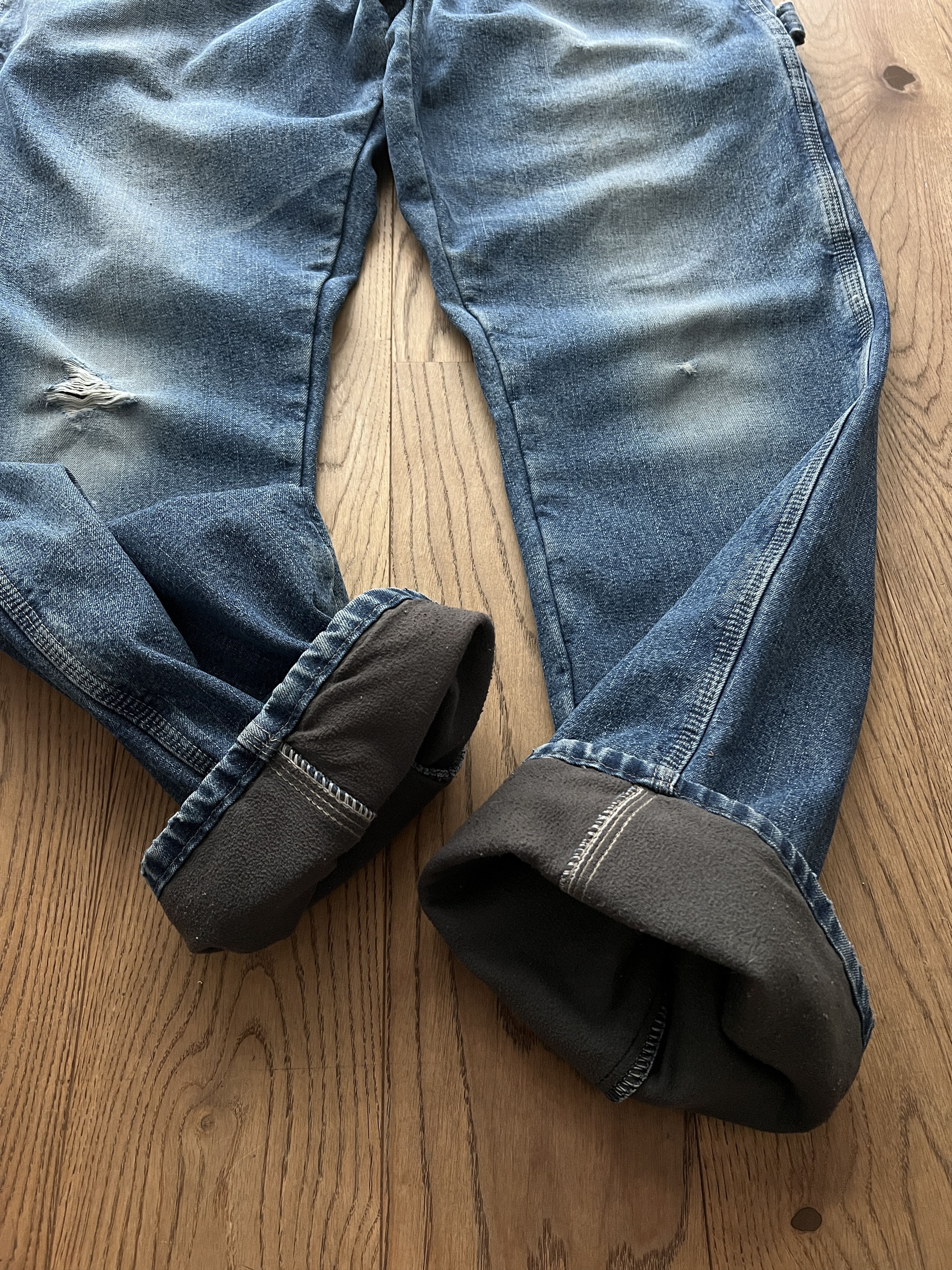 Wrangler Crazy! Wrangler vintage 90s carpenter fleece denim workpants Size US 36 / EU 52 - 18 Thumbnail