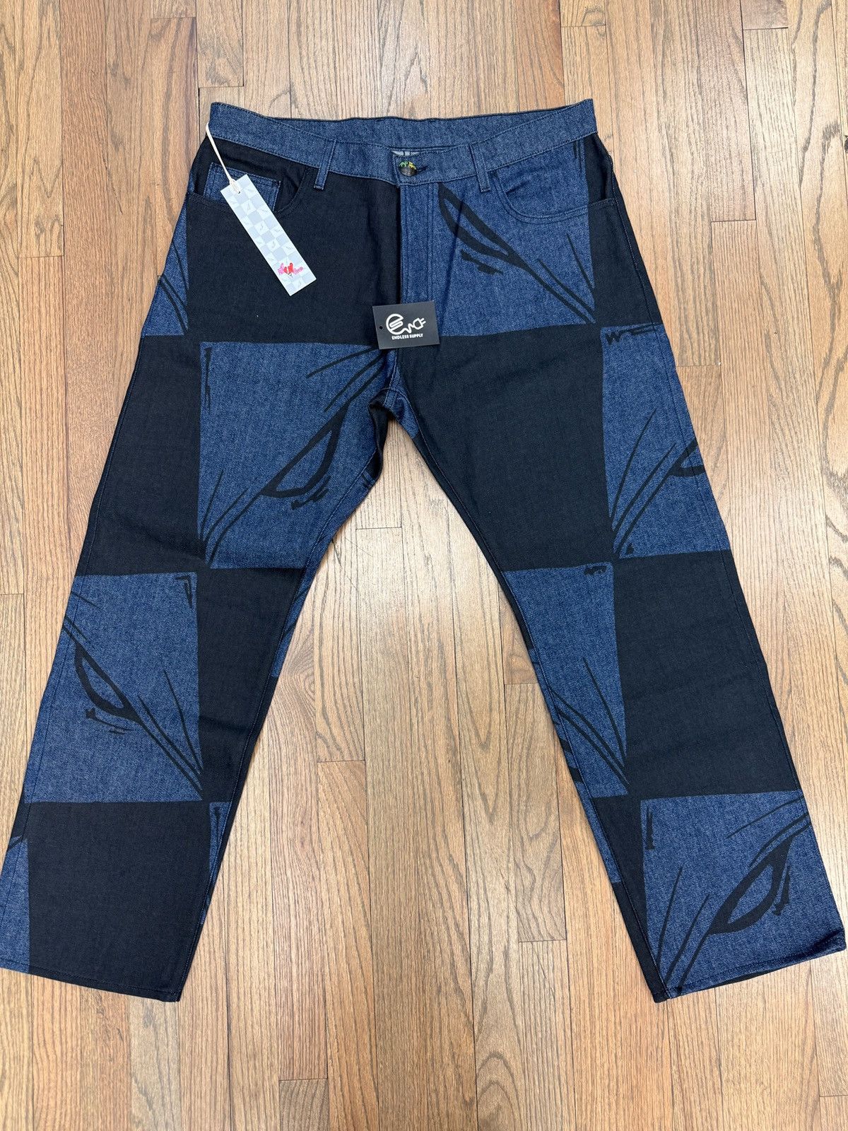 Matty Boy MATTY Boy 99 Eyes Blue/Black Denim Size 36! BRAND NEW RARE! Size US 36 / EU 52 - 1 Thumbnail