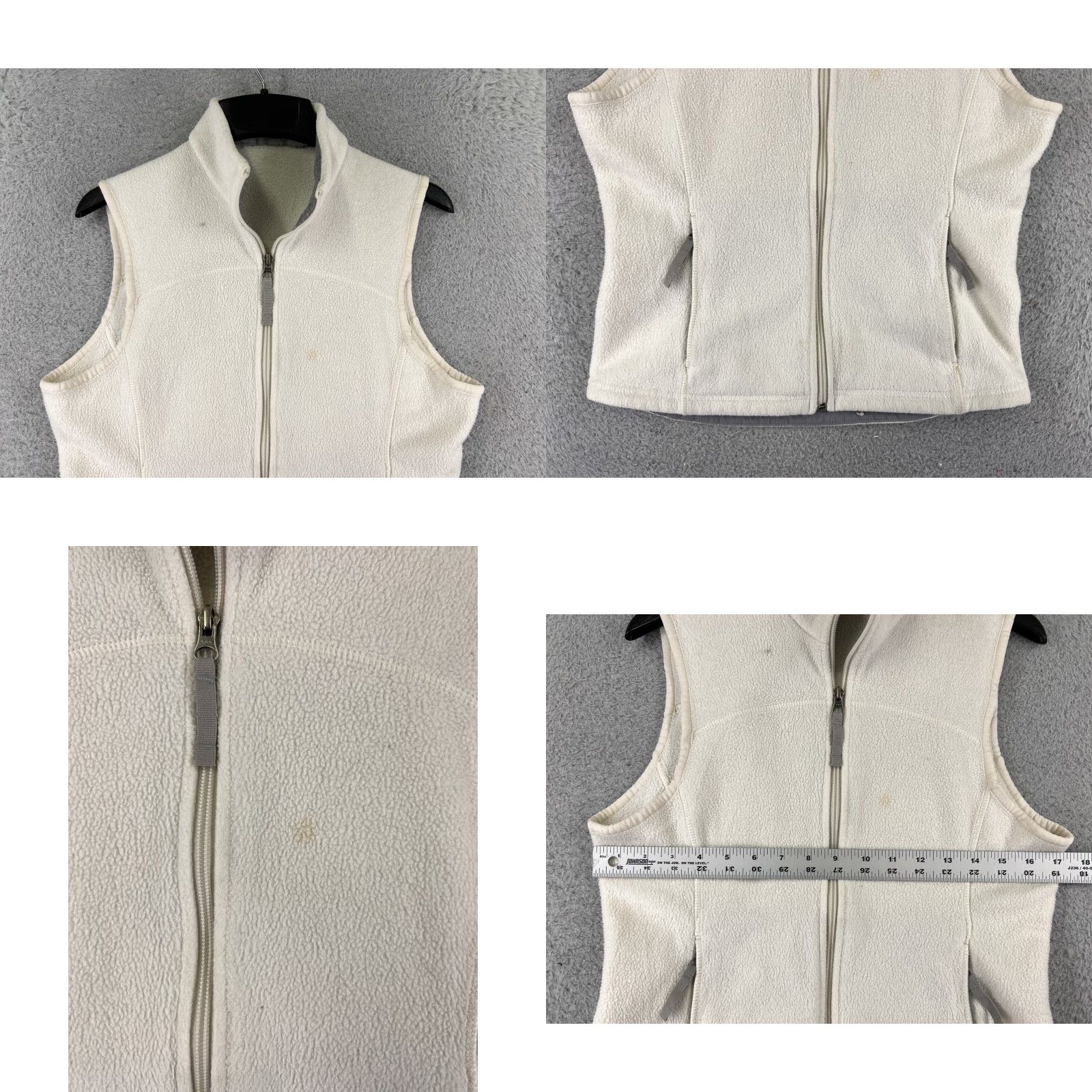 Eddie Bauer Eddie Bauer Vest Small White Full Zip Polartec Polyester Fleece Stains Womens Size S / US 4 / IT 40 - 8 Thumbnail
