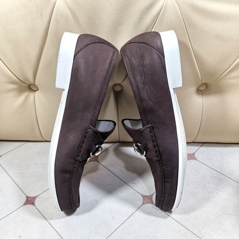 Gucci Gucci Horsebit Suede Slip-On Shoes for Men - Size US 7.5 / EU 40-41 - 5 Thumbnail