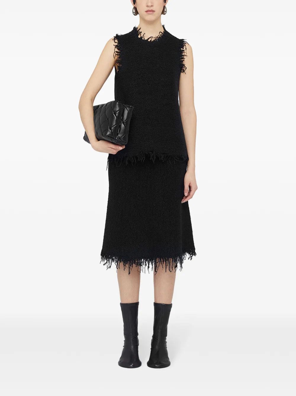 Jil Sander o1y1025 Sleeveless Blouse in Black Size M / US 6-8 / IT 42-44 - 5 Thumbnail