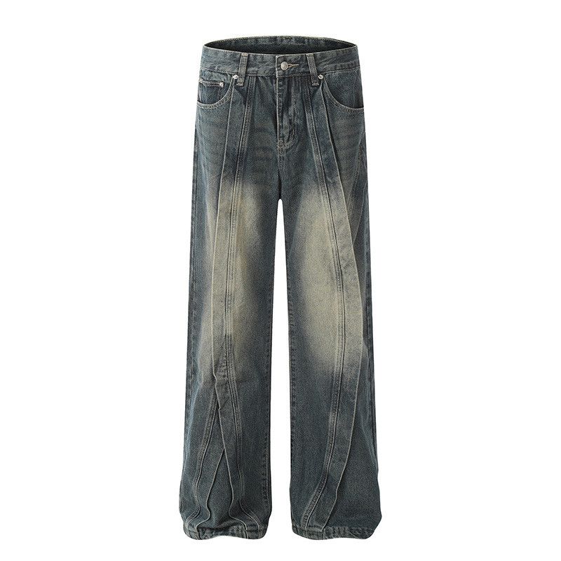 Vintage Retro Japanese style patchwork washed distressed jeans Size US 32 / EU 48 - 1 Thumbnail