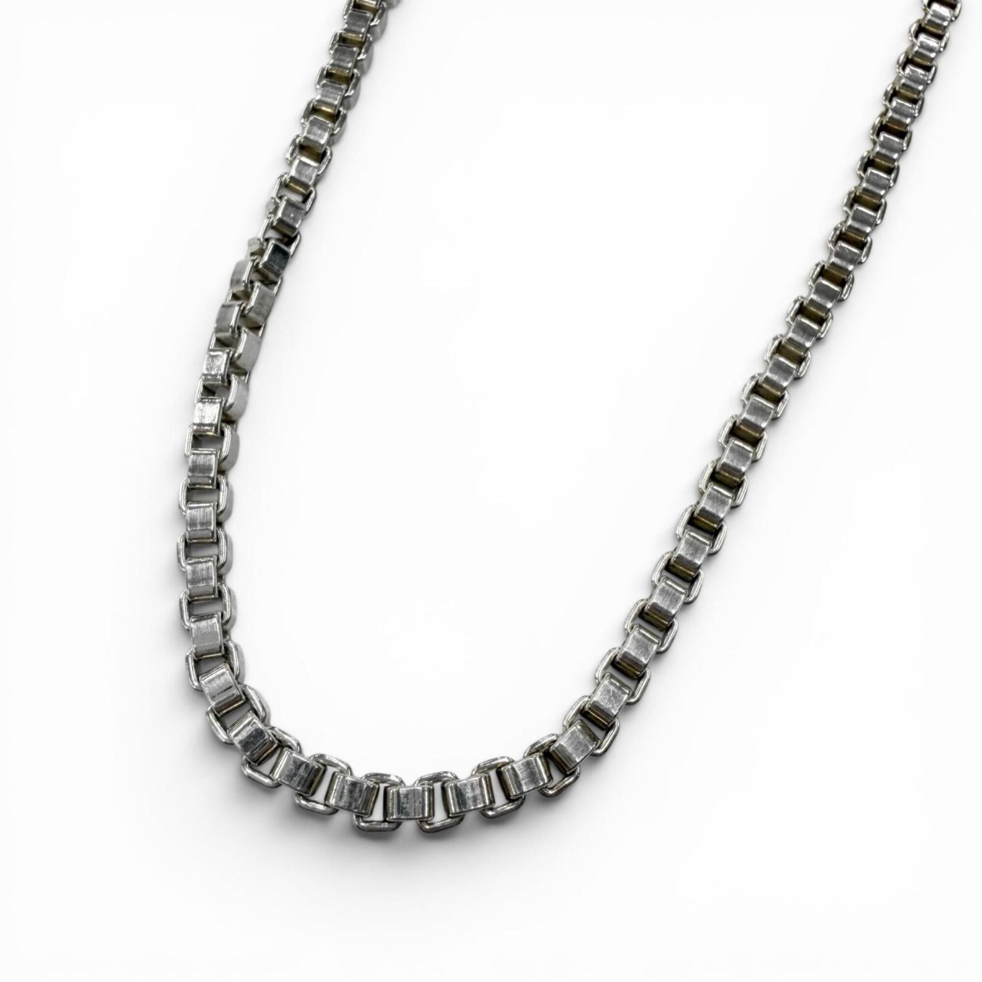 Tiffany & Co. TIFFANY&Co. Tiffany Venetian Long Chain SV925 Necklace, Silver, Weight 76.2g, Men's & Women's Size ONE SIZE - 1 Thumbnail