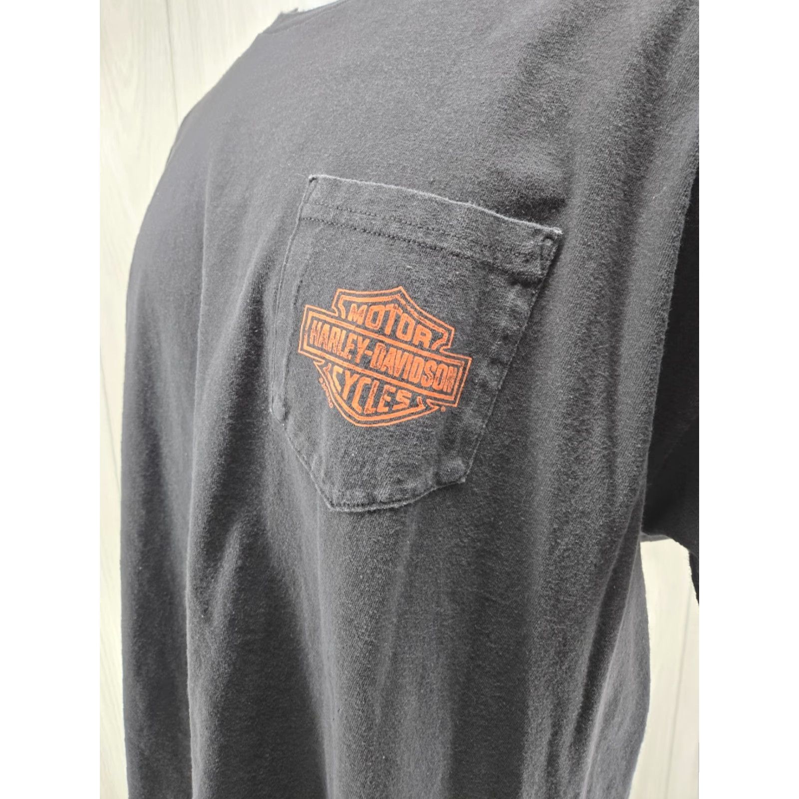 Harley Davidson Harley-Davidson Men's 2XL Pocket Tshirt Black Short Sleeve Graphic Print Size US XXL / EU 58 / 5 - 6 Thumbnail