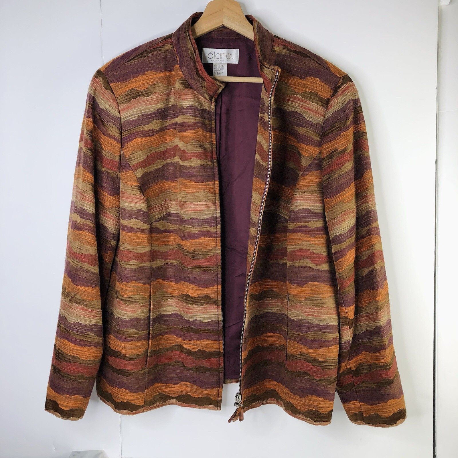Other Vtg Elana By Tanner Women Full Zip Jacket Size 16 Fall Autum Size XXL / US 16-18 / IT 52-54 - 2 Thumbnail