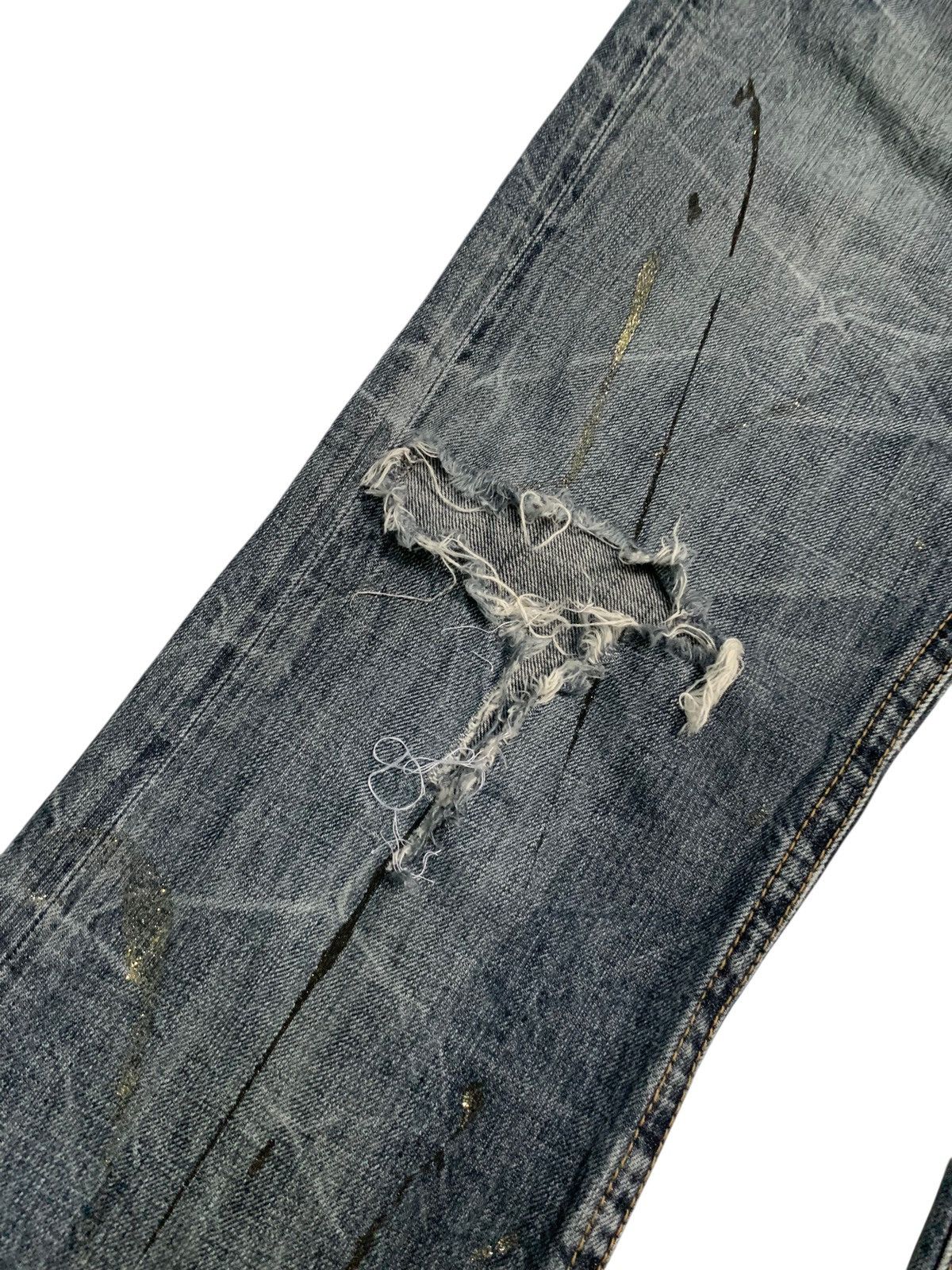 Tornado Mart FLARE SORRIDERE RUSTY JAPANESE PUNK DISTRESSED DENIM Size US 30 / EU 46 - 15 Thumbnail