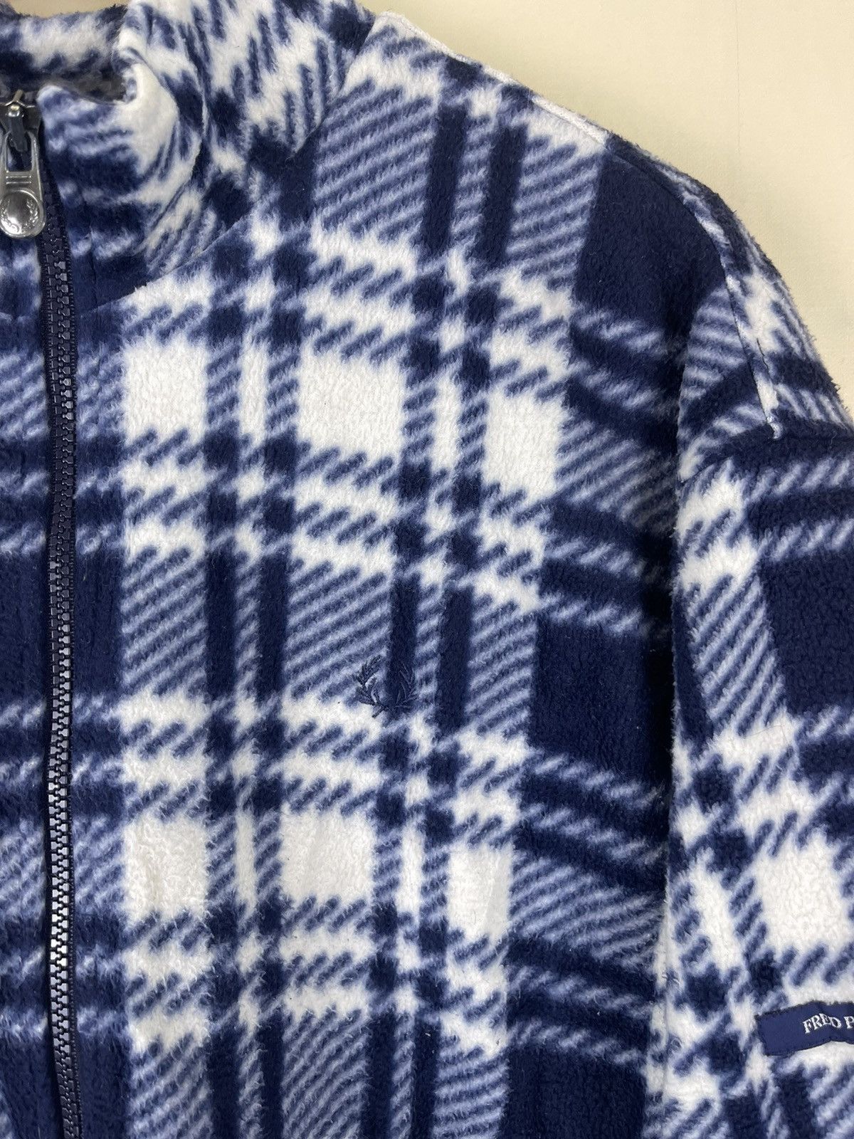 Fred Perry 🔥🔥 FRED PERRY Embroidery Logo Navy Plaid Fleece Jacket Size US M / EU 48-50 / 2 - 7 Thumbnail
