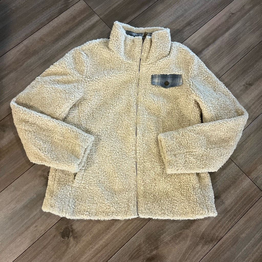 Pendleton Pendleton Cream Fuzzy Sherpa Fleece Jacket Women Small Size S / US 4 / IT 40 - 1 Thumbnail