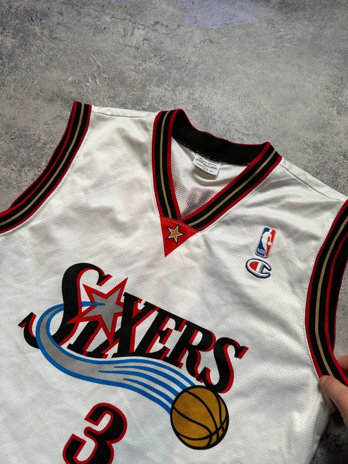 Champion VTG 00s NBA ALLEN IVERSON PHILADELPHIA 76ER CHAMPION JERSEY Size US L / EU 52-54 / 3 - 5 Thumbnail