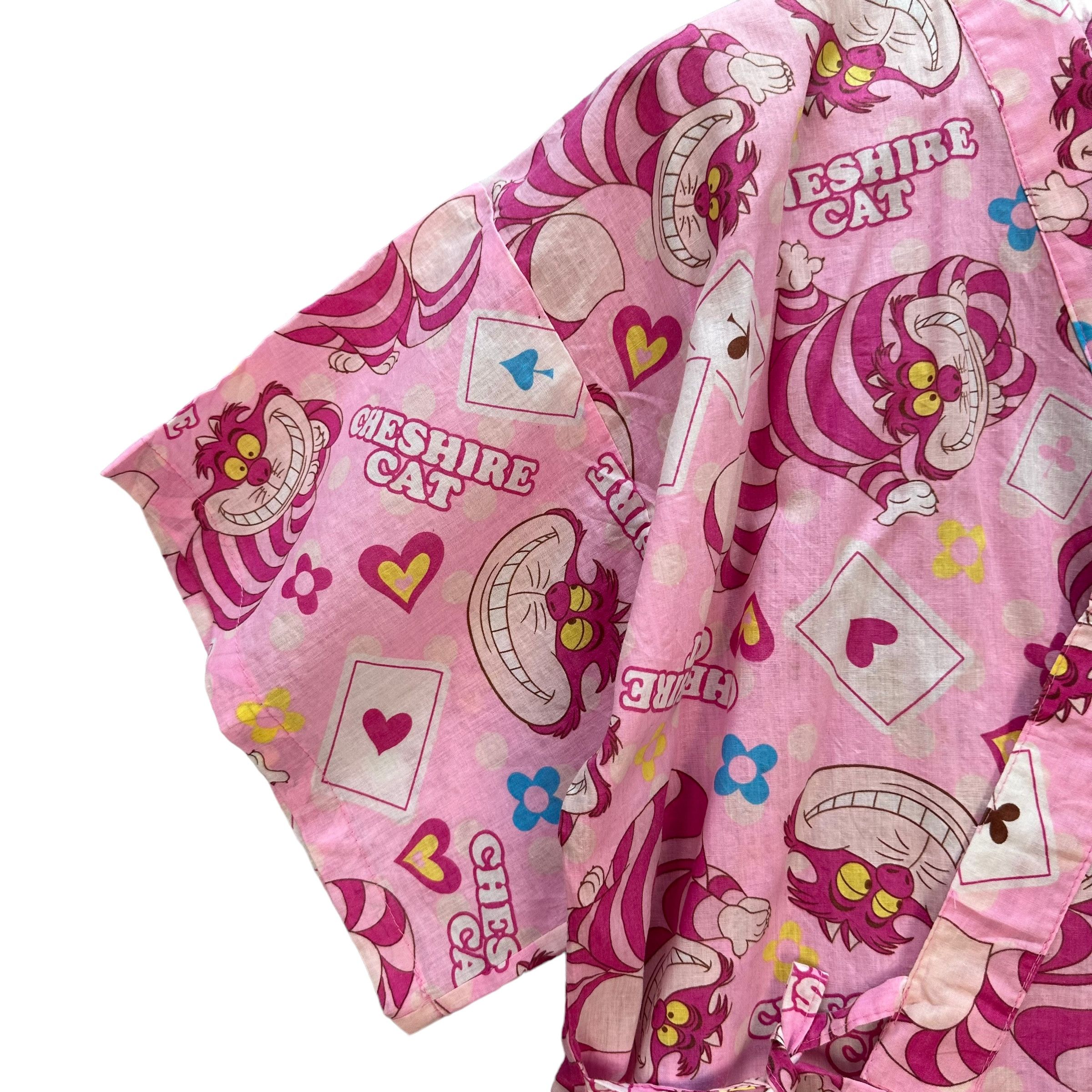 Disney Cheshire Cat Fullprint Pink Kimono Cardigan Jacket #9201-69 Size US L / EU 52-54 / 3 - 4 Thumbnail