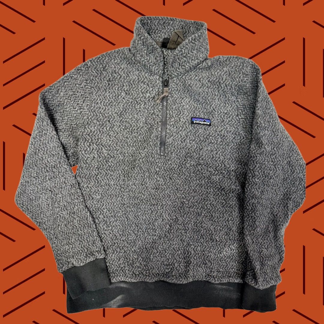 Patagonia Patagonia Gray Woolyester 1/4 Zip Pullover Sweater Adult M Herringbone Size M / US 6-8 / IT 42-44 - 1 Thumbnail