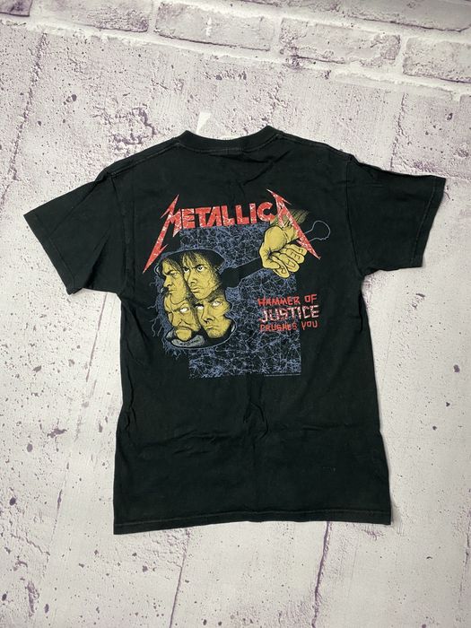 Vintage Vintage 1994 Metallica Hammer Of Justice Crushes Pushead T ...