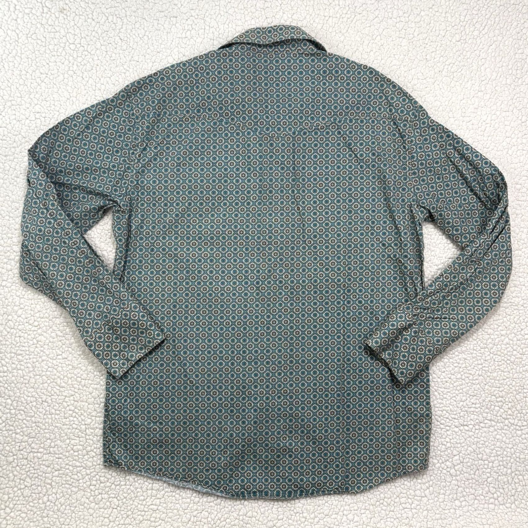 Roper Roper Cotton Long Sleeve Western Shirt Mens L Blue Aztec Cowboy Button-Up Snap Collar Geometric Pattern Casual Regular Size US L / EU 52-54 / 3 - 4 Thumbnail