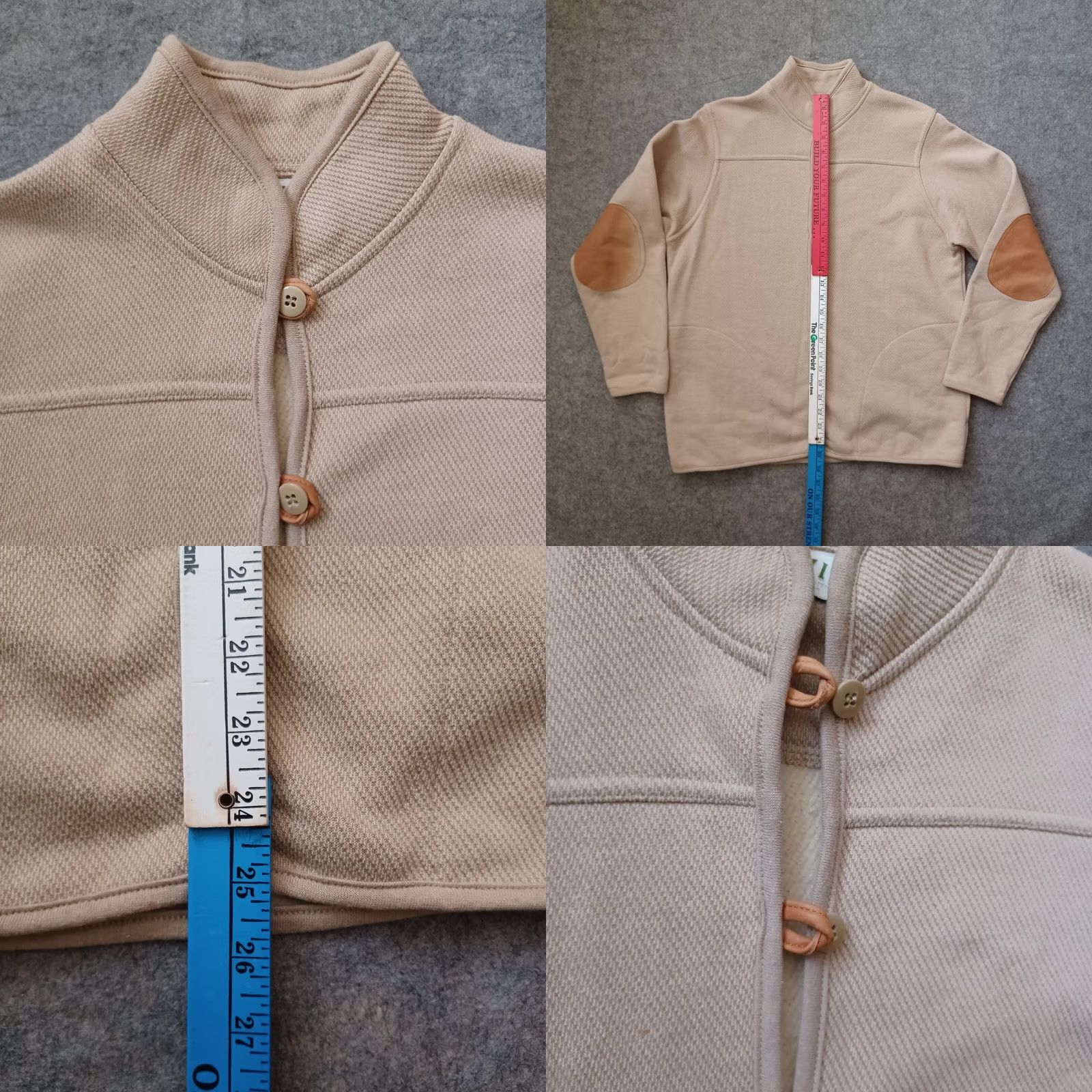Orvis Orvis Cardigan Sweater Womens Medium Beige Button Up Leather Elbow Patch Jacket Size M / US 6-8 / IT 42-44 - 8 Thumbnail