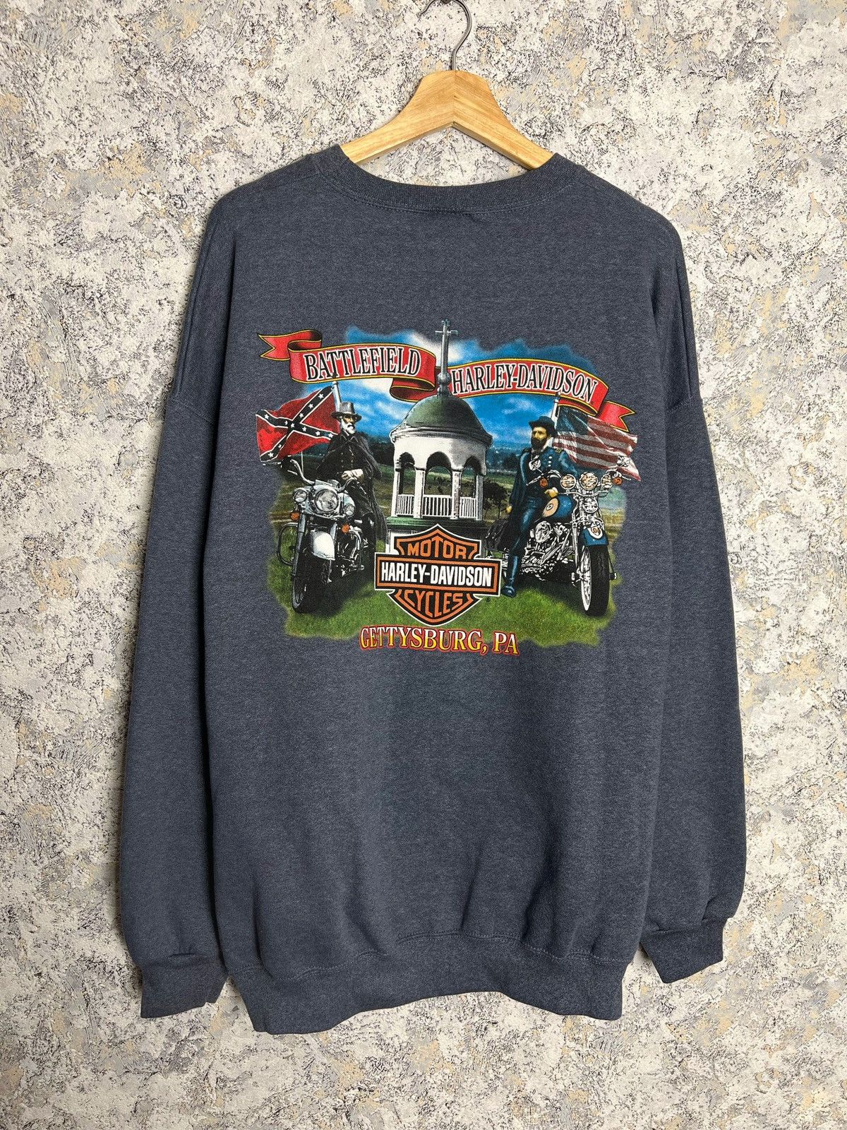 West Coast Choppers Vintage Harley Davidson Battlefield Sweatshirt Big Logo 2005 Size US XL / EU 56 / 4 - 1 Thumbnail