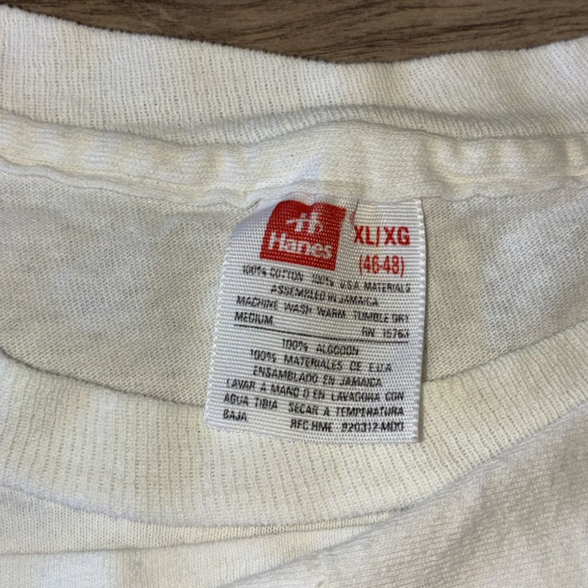 Hanes 90s blank white tee Size US L / EU 52-54 / 3 - 2 Thumbnail