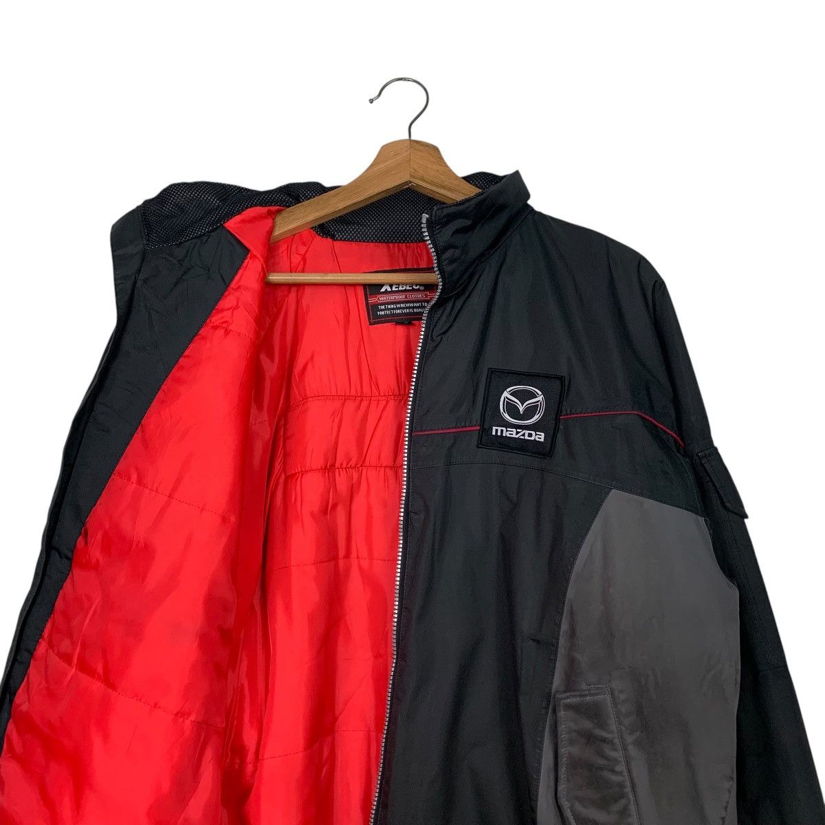 Japanese Brand MAZDA Big Logo Xebec Waterproof Jacket #2585-C117 Size US L / EU 52-54 / 3 - 13 Thumbnail