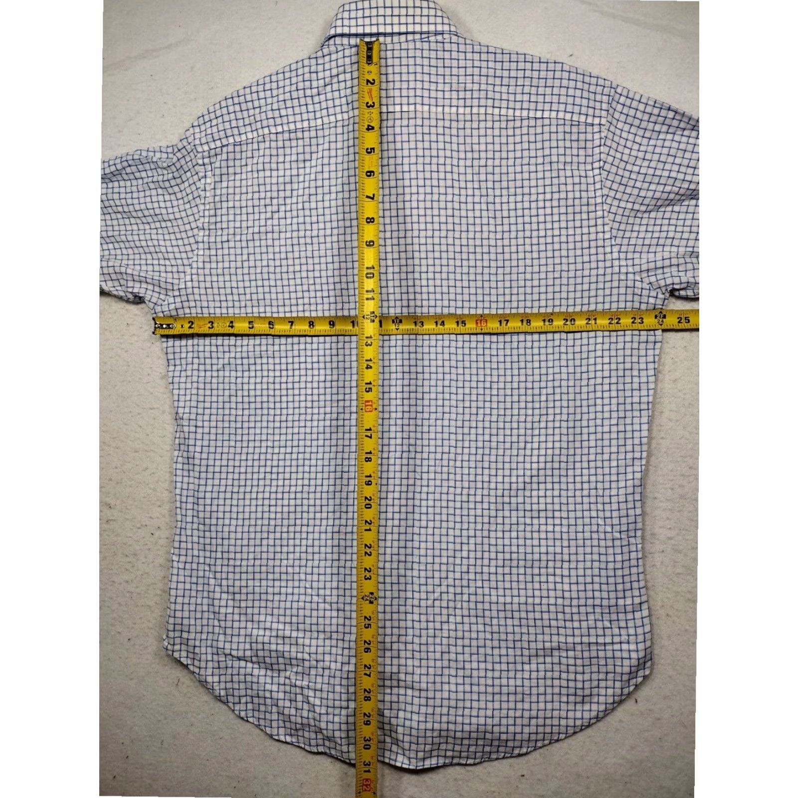 Vintage Thomas Dean Long Sleeve Button Up Shirt Mens Large Blue White Check Contrast Cuffs Cotton Size US L / EU 52-54 / 3 - 7 Thumbnail