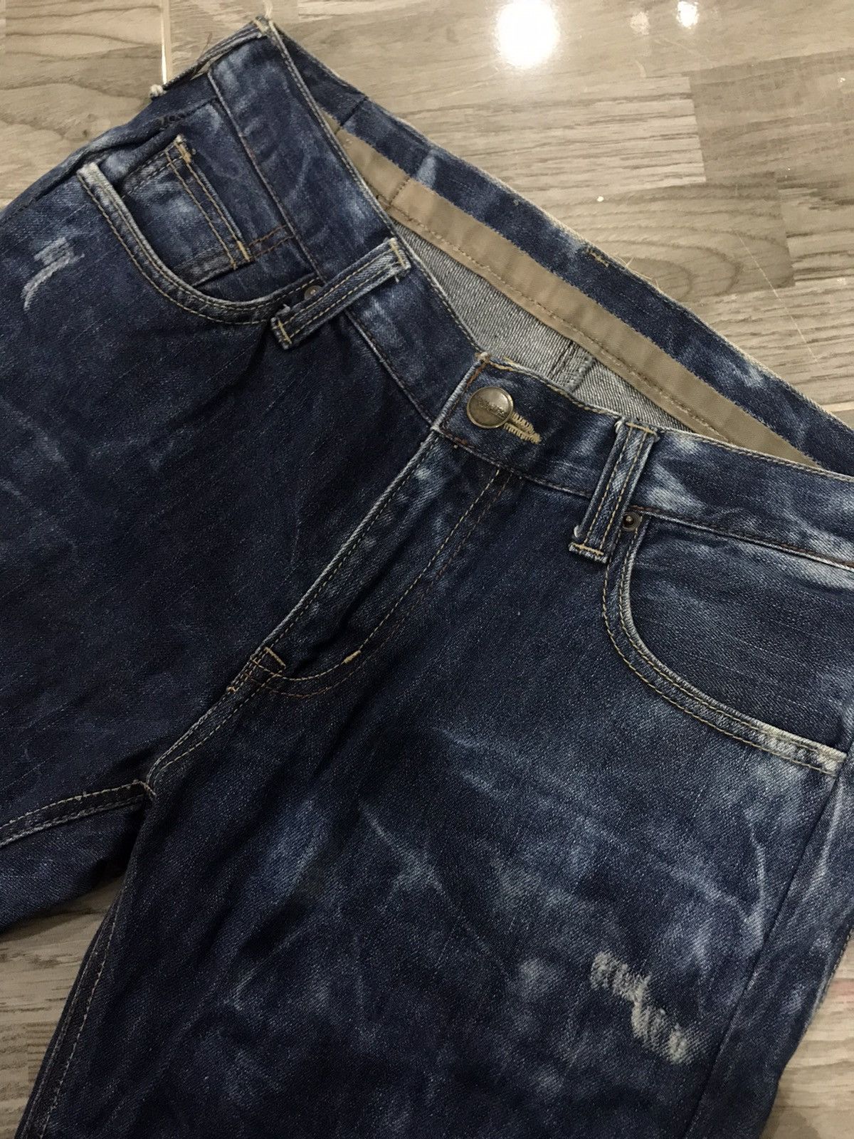 Undercover Japanese Costume x Undercover AcidWash Navy Blue Denim Pants Size US 33 - 3 Thumbnail