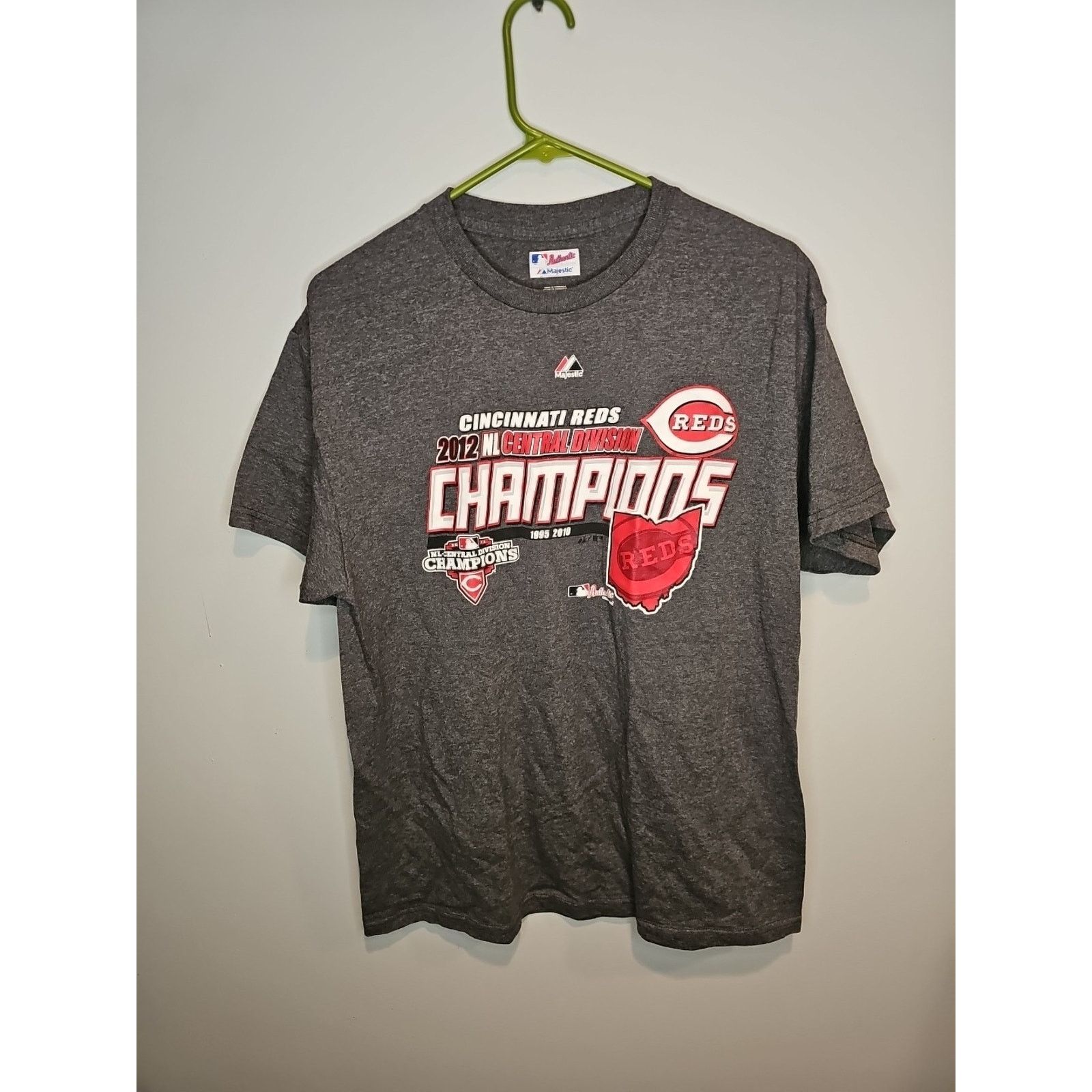 Majestic Cincinnati Reds Size L T-Shirt 2012 NL Central Champions Size US L / EU 52-54 / 3 - 1 Thumbnail