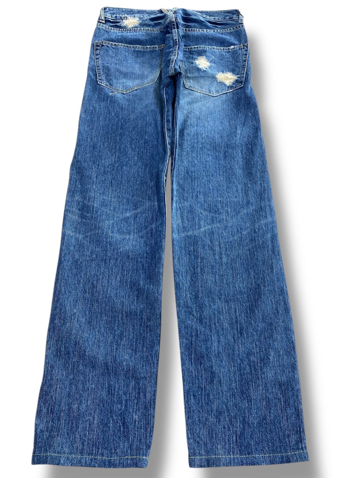 Japanese Brand Japanese Brand Ripped Whiskered Style Straight Leg Jeans Size US 29 - 3 Thumbnail