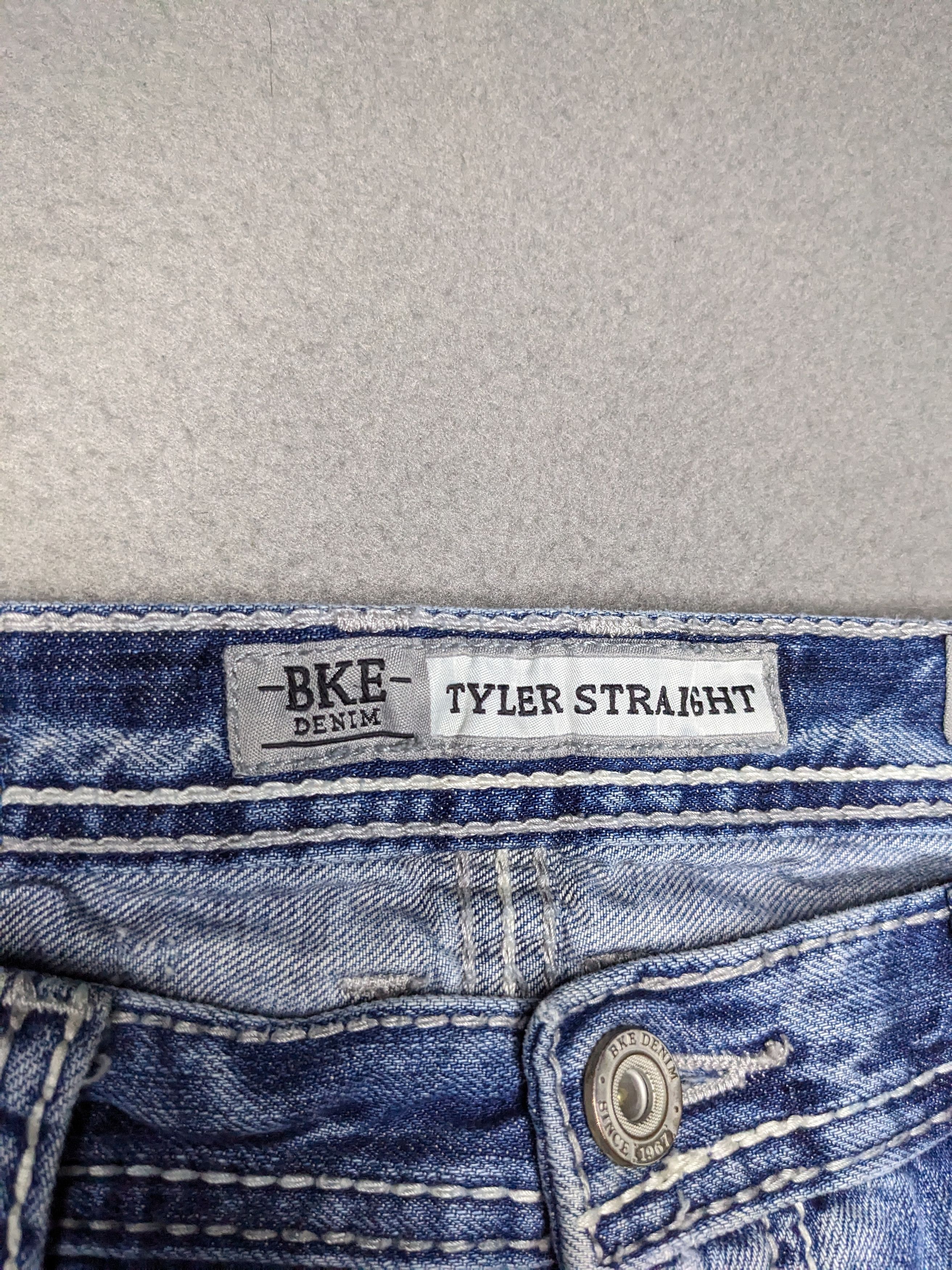 BKE BKE Tyler Straight Jeans 32x30 Distressed Whiskered Western Size US 32 / EU 48 - 9 Thumbnail