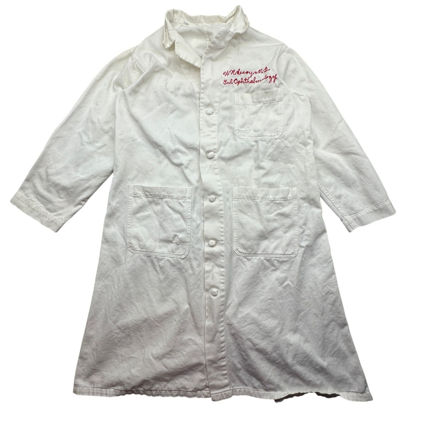 Other Vintage Angelica Sanforized Shrunk Doctor Lab Coat Womens 36 Size M / US 6-8 / IT 42-44 - 1 Thumbnail