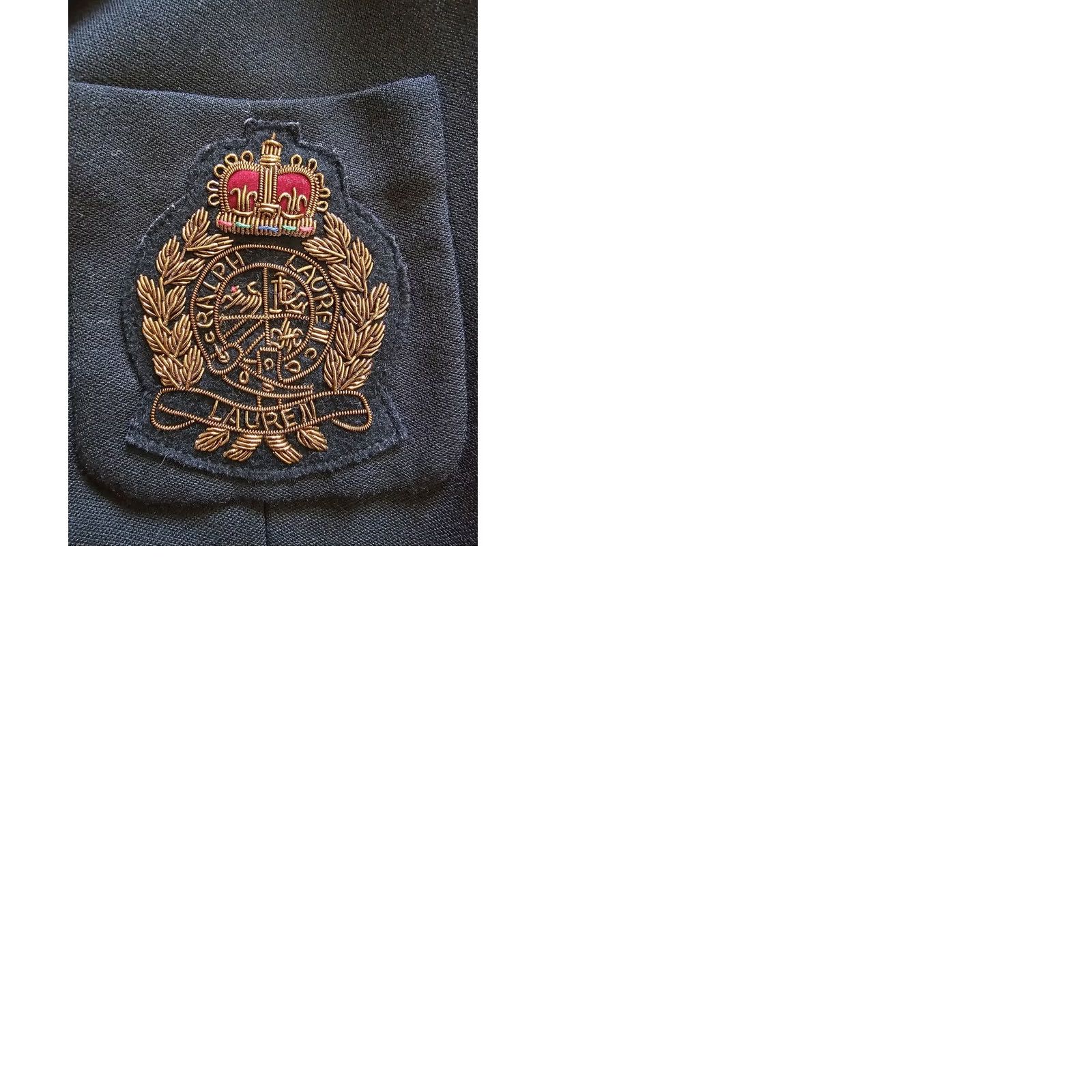 Ralph Lauren Ralph Lauren Blazer Womens Black 6P Business Wool Coat Beaded Patch Lined Button Down Size M / US 6-8 / IT 42-44 - 9 Thumbnail