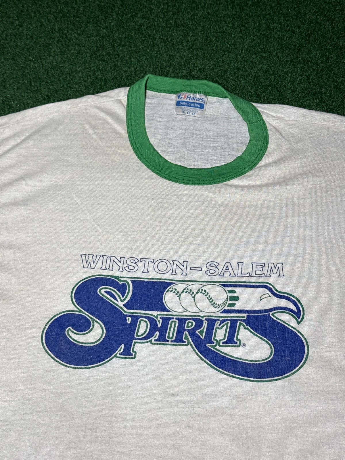 Hanes VTG 80s Winston Salem Spirits MiLB Thin Ringer T Shirt L/XL Size US XL / EU 56 / 4 - 2 Thumbnail