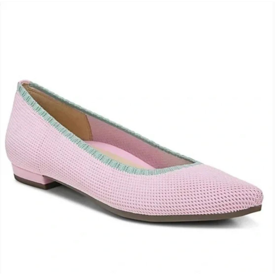 Vionic Vionic Cameo Pink Knit Pointy Toe Flats - Women's 9.5 Size US 9.5 / IT 39.5 - 1 Thumbnail