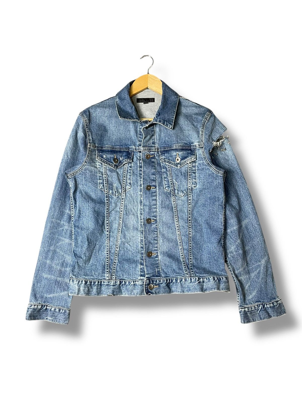 Japanese Brand × Uniqlo × Vintage UNIQLO Double Pocket Denim Jeans Jacket (114) Size US L / EU 52-54 / 3 - 1 Thumbnail