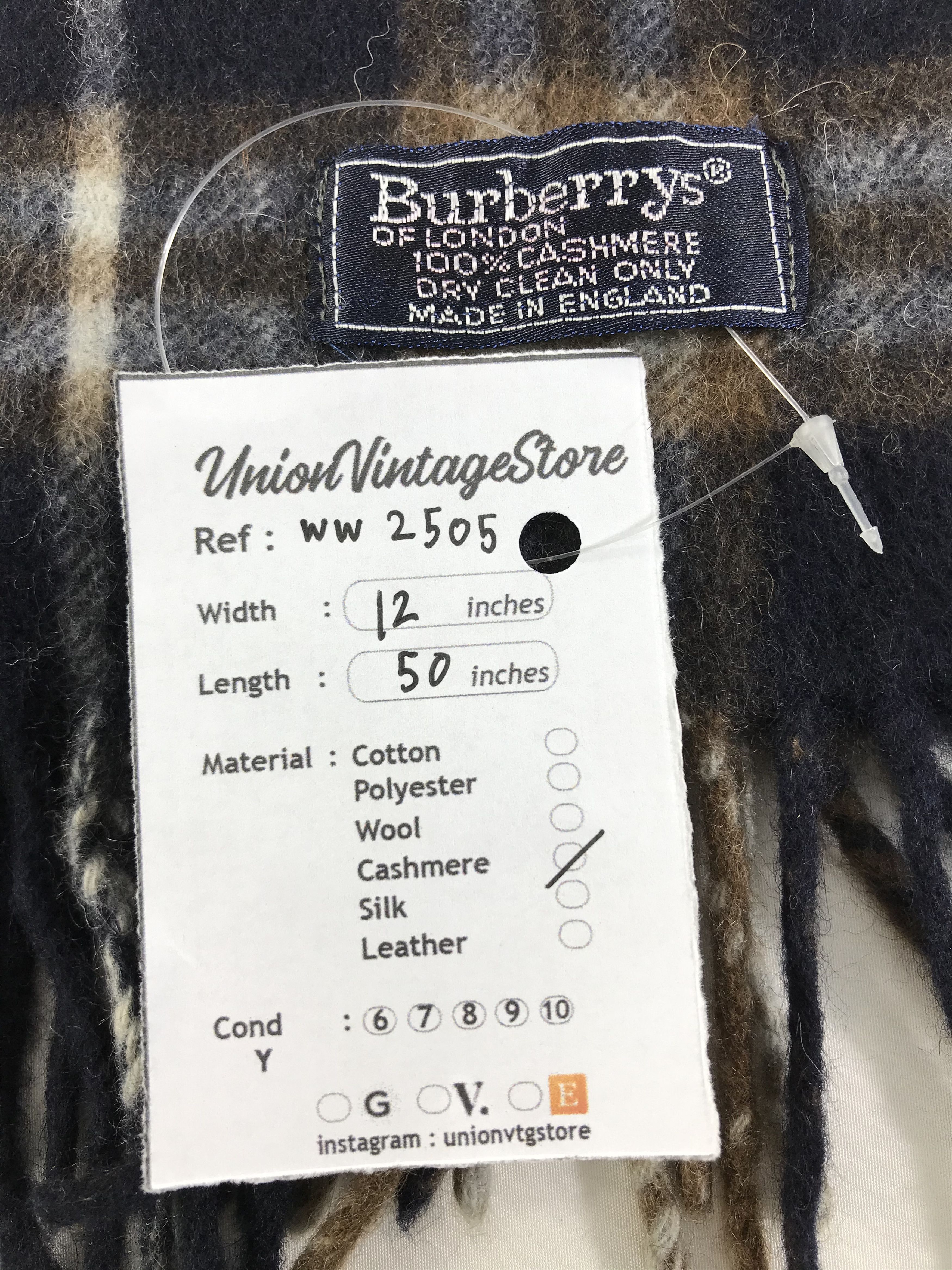 Burberry × Vintage Burberry Scarf / Muffler / Neckwear - WW2505 Size ONE SIZE - 4 Thumbnail