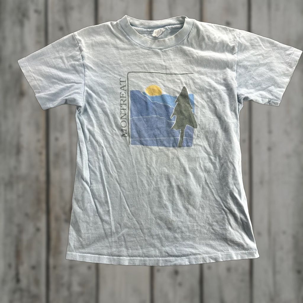Hanes VINTAGE Hanes Montreat Shirt Mens Medium Blue Mountain Graphic Outdoors 90s Mens Size US M / EU 48-50 / 2 - 1 Thumbnail