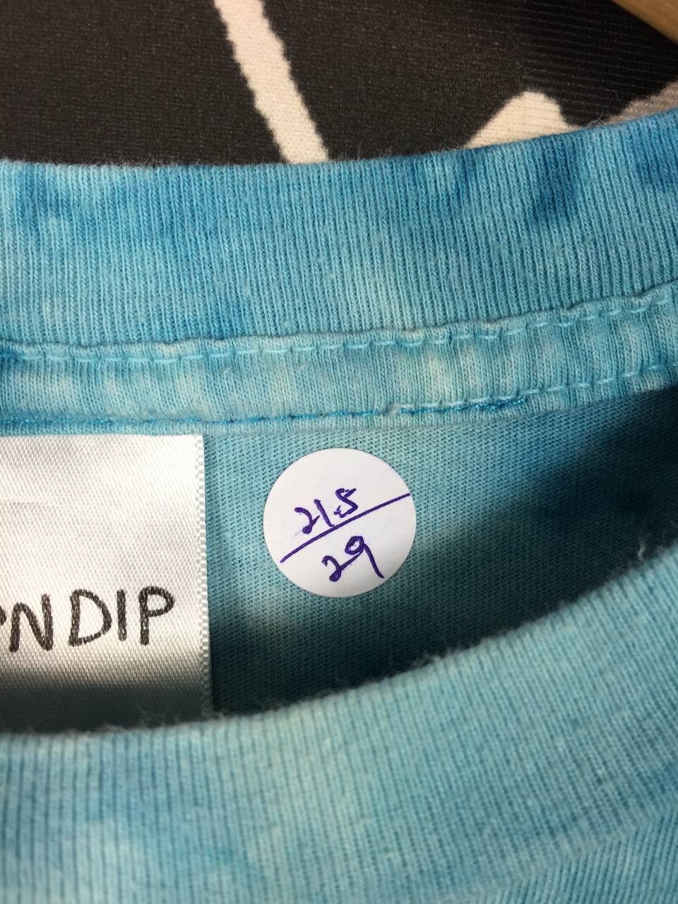 RIPNDIP Rip N Dip Lord Nermal Blue Wash Tie Dye Pocket Tee Size US L / EU 52-54 / 3 - 10 Thumbnail