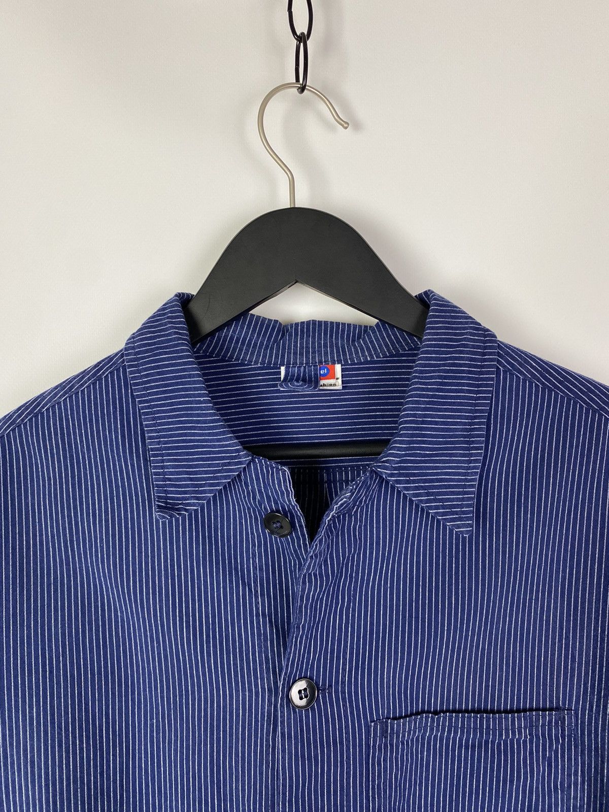 Vintage 90s Vintage Kempel Hickory Stripe Chore Work Over Shirt Size US S / EU 44-46 / 1 - 3 Thumbnail